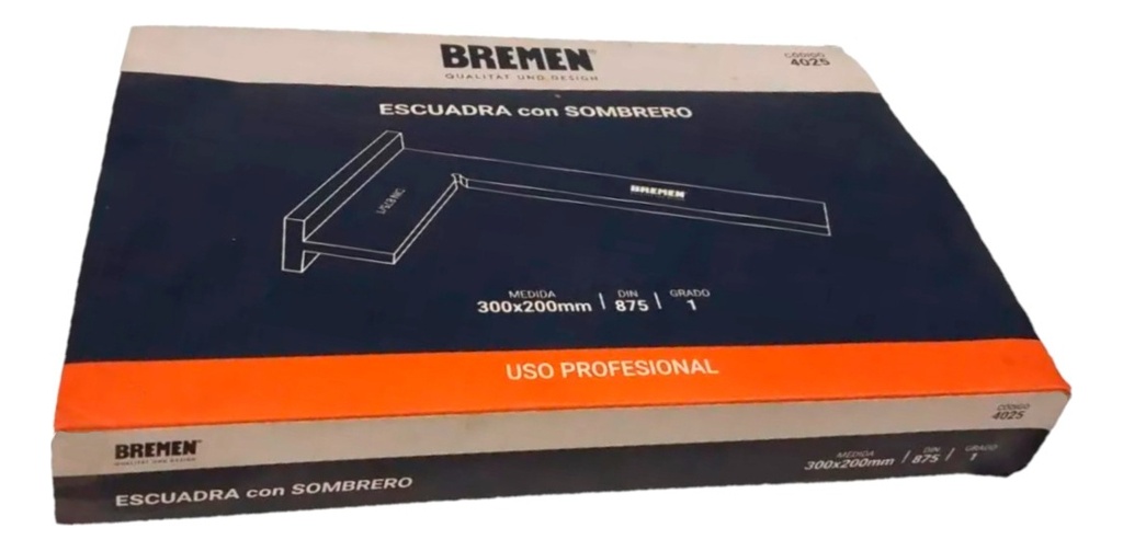 Escuadra Con Sombrero 90 Grados 300 X 200 Mm Bremen 4025