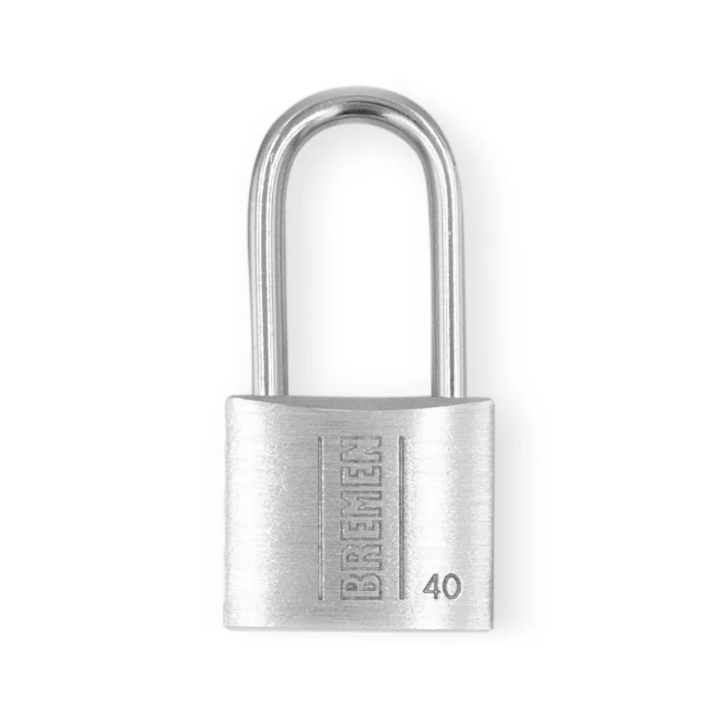 CANDADO DE ALUMINIO [ARO LARGO] 40mm TRABA DOBLE BREMEN®