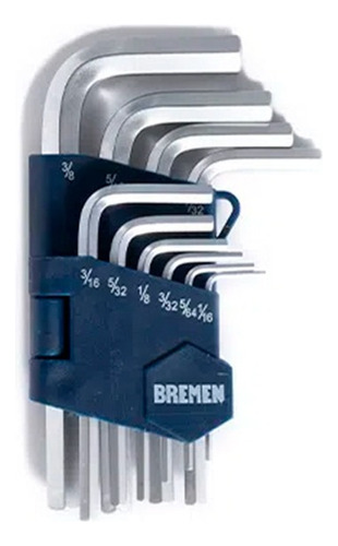 [7343_BREMEN] JUEGO LLAVES ALLEN X 10 PZS (SAE) - 7343 - BREMEN