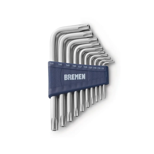[6906_BREMEN] TORX:LLAVES EN 'L' x 10 Pz.(T8/T50) - 6906 - BREMEN