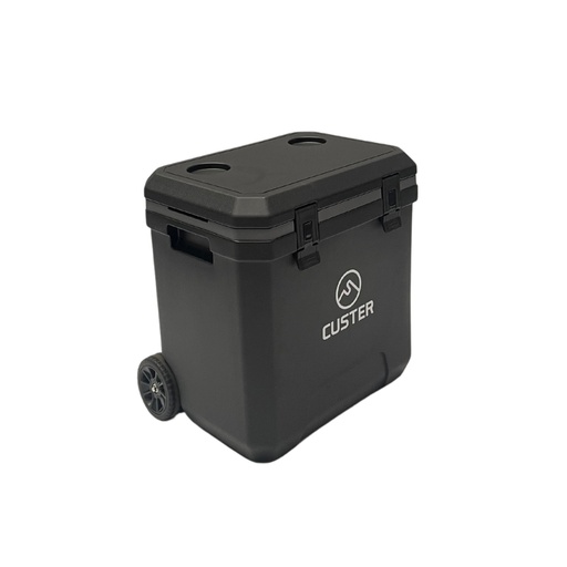 [95-023-013_CUSTER] HELADERA CONSERVADORA 36LTS (NEGRO) C/RUEDAS Y MANIJA