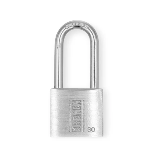 [7544_BREMEN] CANDADO DE ALUMINIO ARO LARGO 30 MM TRABA DOBLE - 7544 - BREMEN